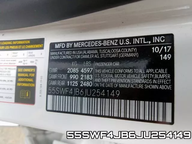 55SWF4JB6JU254149 фото 2