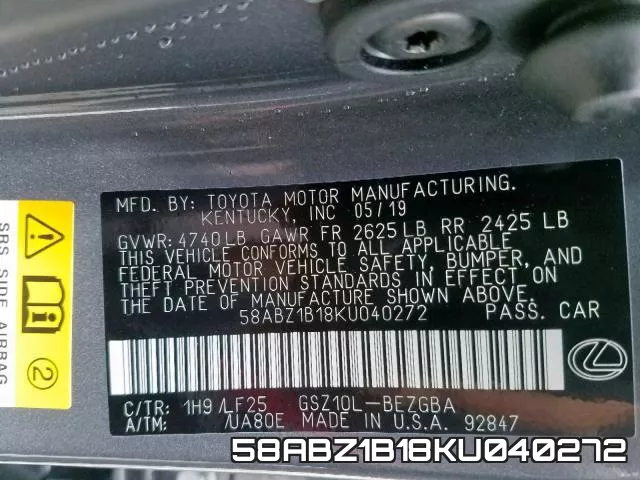 58ABZ1B18KU040272 фото 2