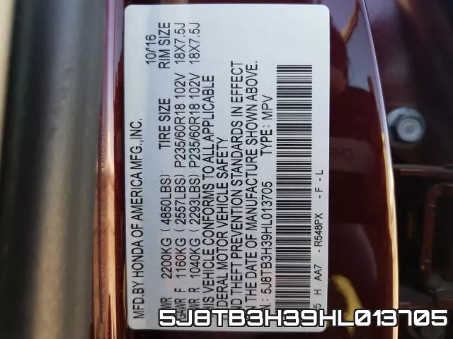 5J8TB3H39HL013705 фото 2