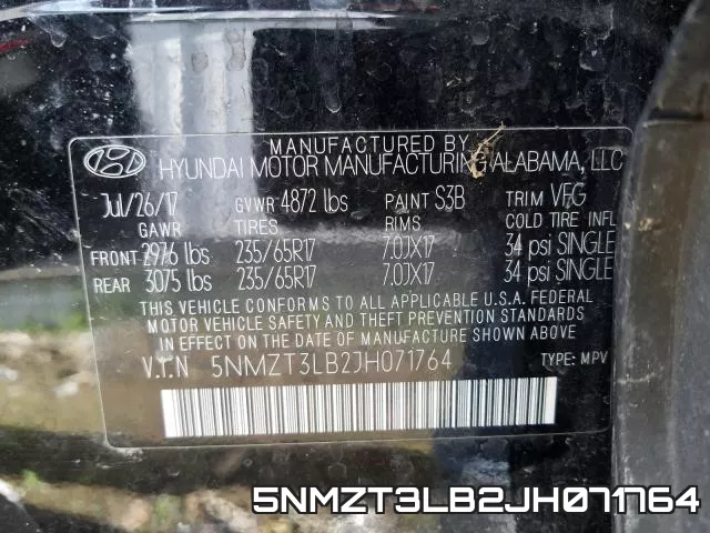 5NMZT3LB2JH071764 фото 2