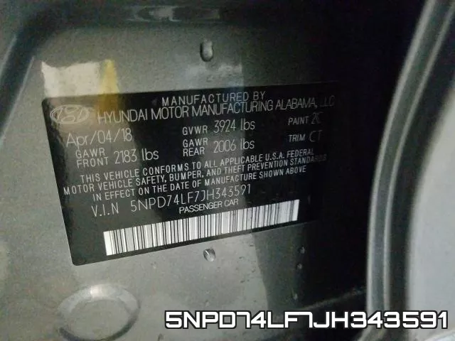 5NPD74LF7JH343591 фото 2