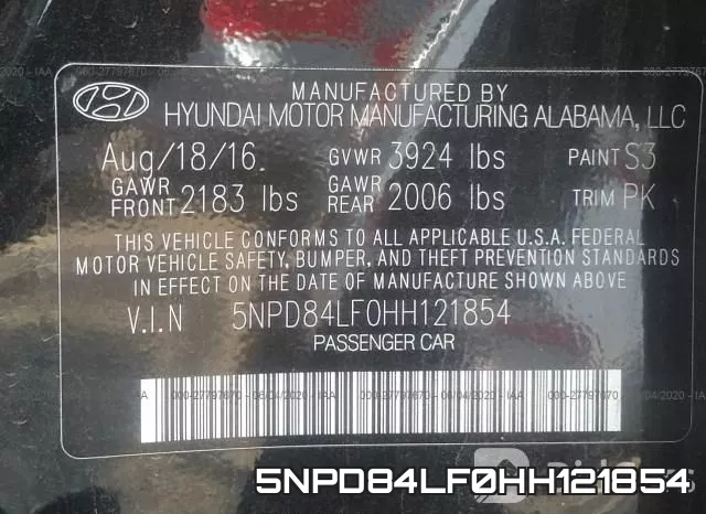 5NPD84LF0HH121854 фото 10