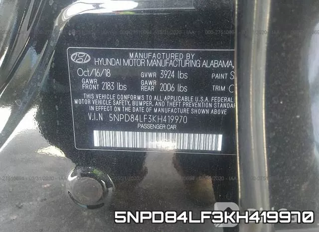 5NPD84LF3KH419970 фото 10