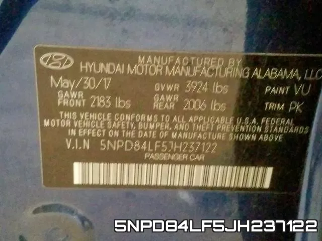 5NPD84LF5JH237122 фото 2