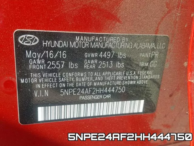5NPE24AF2HH444750 фото 2