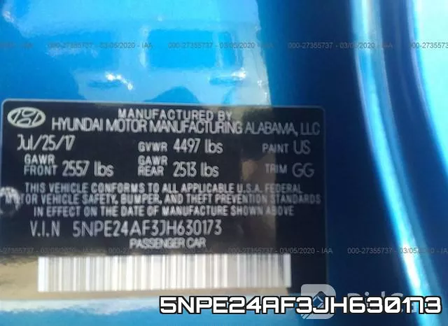 5NPE24AF3JH630173 фото 10