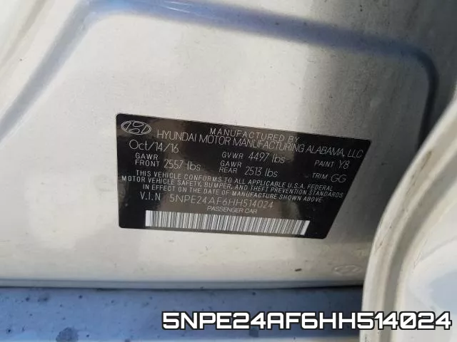 5NPE24AF6HH514024 фото 2