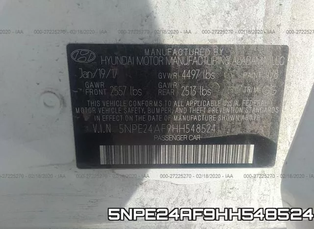 5NPE24AF9HH548524 фото 10