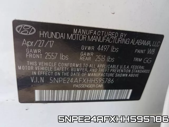 5NPE24AFXHH595786 фото 2