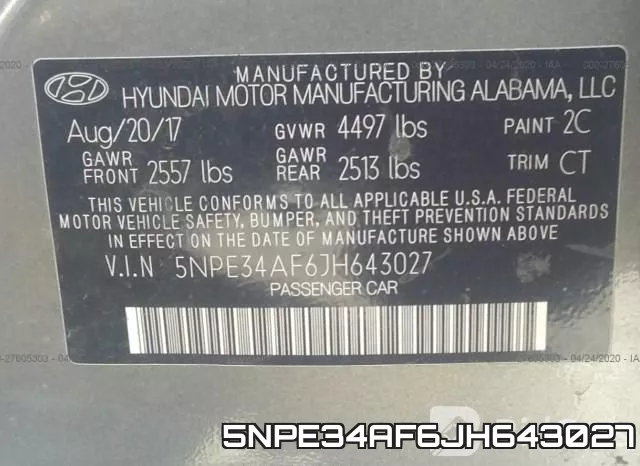 5NPE34AF6JH643027 фото 10
