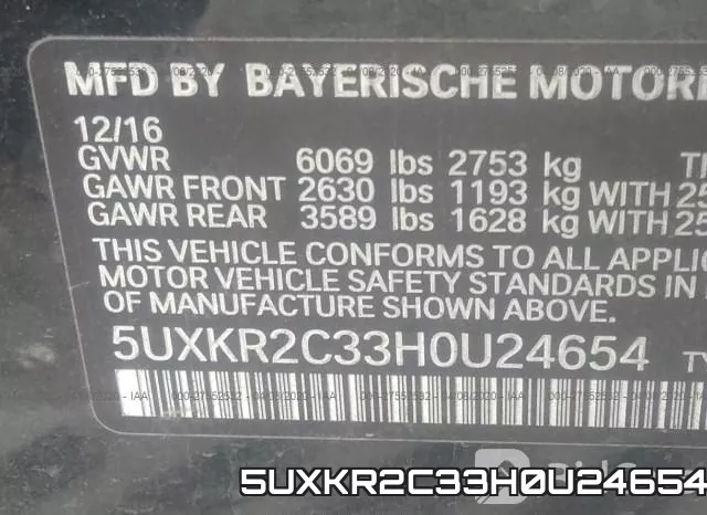 5UXKR2C33H0U24654 фото 10