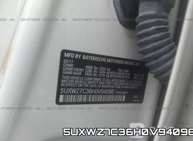 5UXWZ7C36H0V94098 фото 10