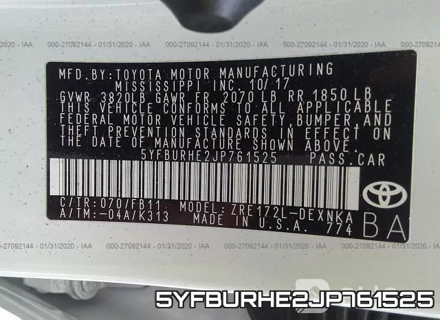 5YFBURHE2JP761525 фото 10