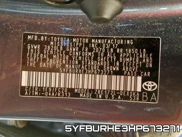 5YFBURHE3HP673271 фото 2