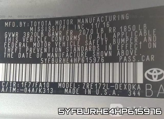 5YFBURHE4HP615976 фото 10