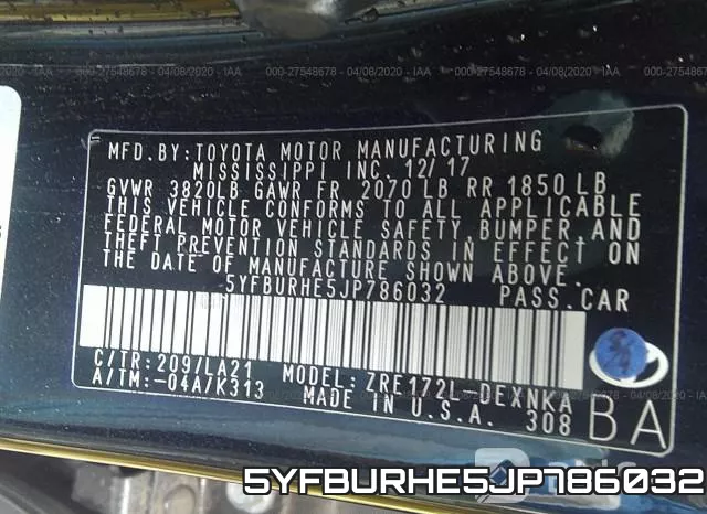 5YFBURHE5JP786032 фото 10