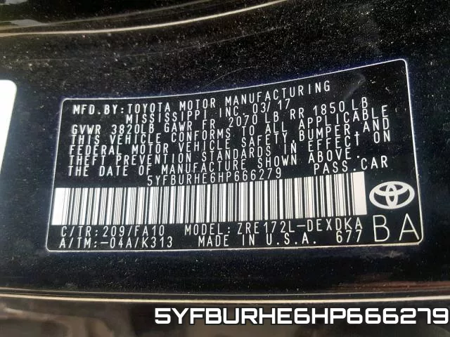 5YFBURHE6HP666279 фото 2