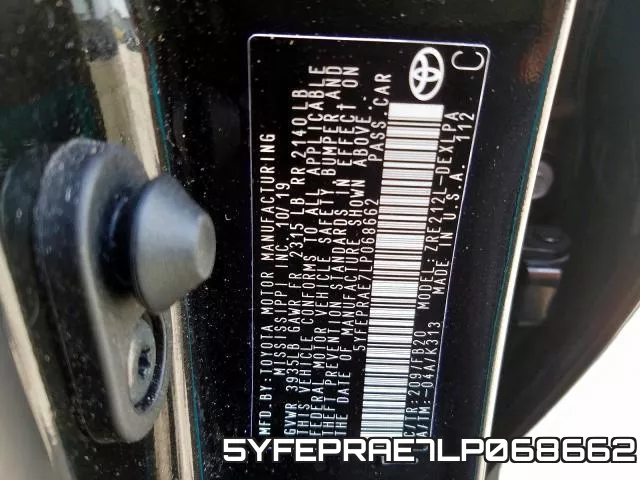 5YFEPRAE7LP068662 фото 2