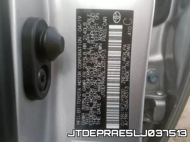 JTDEPRAE5LJ037513 фото 2