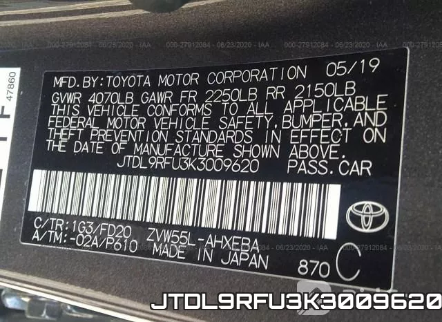 JTDL9RFU3K3009620 фото 10