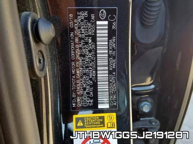 JTHBW1GG5J2191287 фото 2