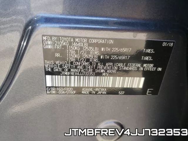 JTMBFREV4JJ732353 фото 2