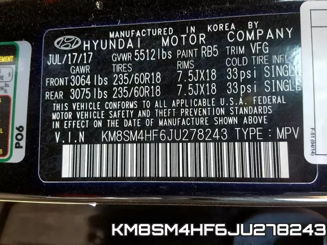 KM8SM4HF6JU278243 фото 2
