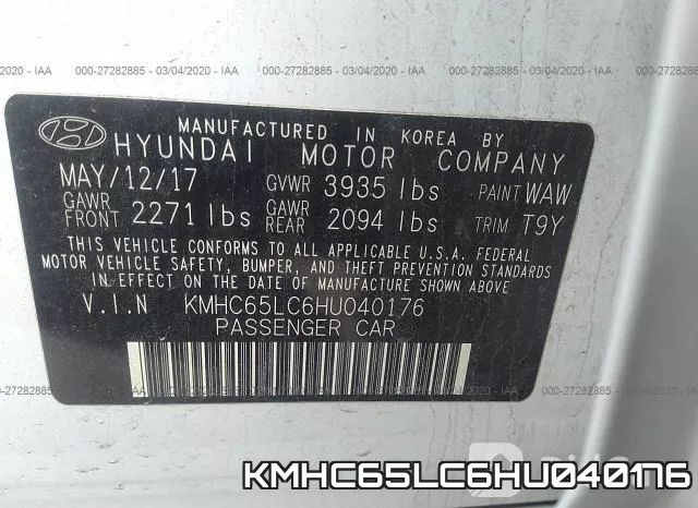 KMHC65LC6HU040176 фото 10