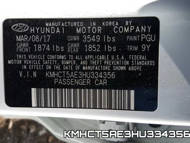 KMHCT5AE3HU334356 фото 2