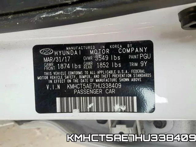 KMHCT5AE7HU338409 фото 2