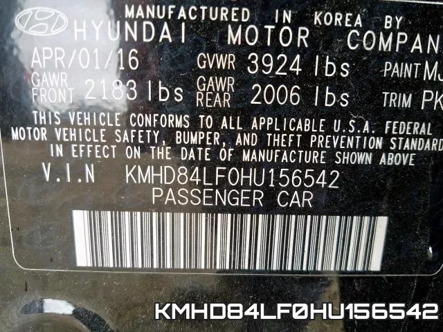 KMHD84LF0HU156542 фото 2