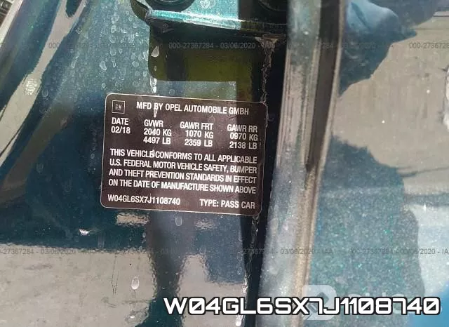 W04GL6SX7J1108740 фото 10