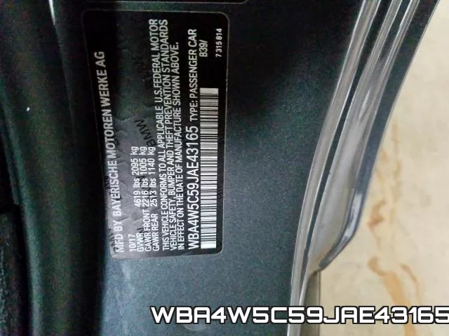 WBA4W5C59JAE43165 фото 2