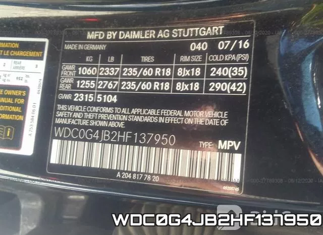 WDC0G4JB2HF137950 фото 10