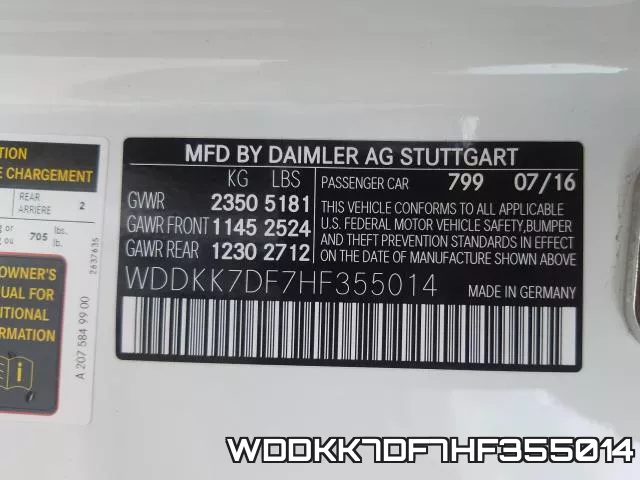 WDDKK7DF7HF355014 фото 2