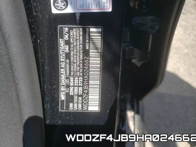 WDDZF4JB9HA024662 фото 2