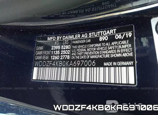 WDDZF4KB0KA697006 фото 10