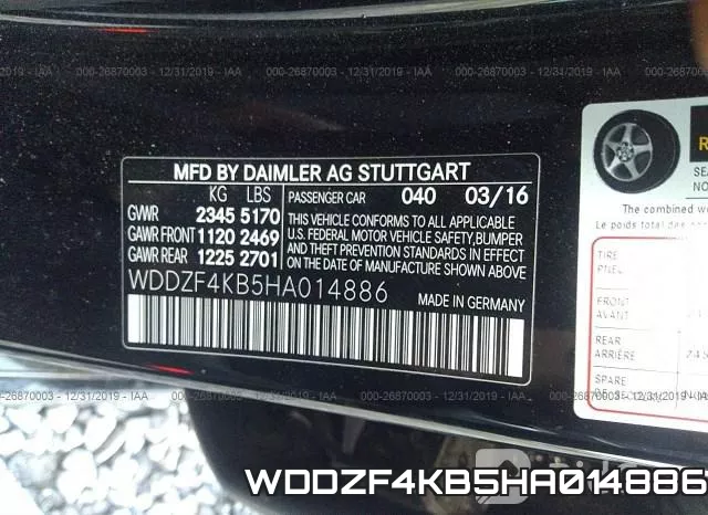 WDDZF4KB5HA014886 фото 10