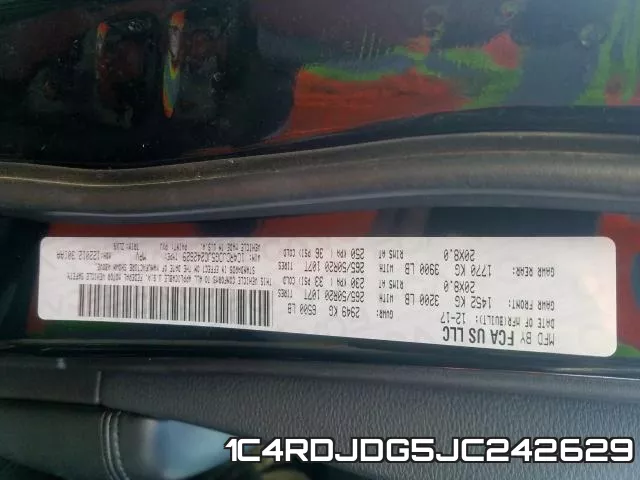 1C4RDJDG5JC242629 фото 2