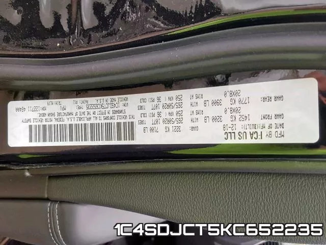 1C4SDJCT5KC652235 фото 2