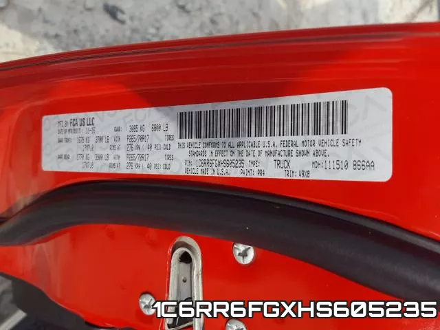 1C6RR6FGXHS605235 фото 2