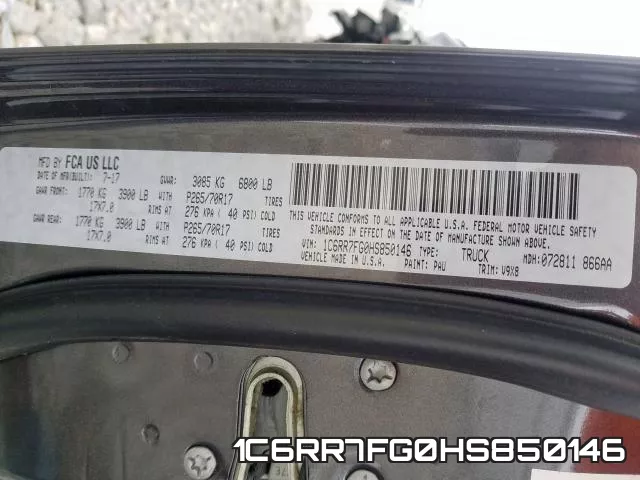 1C6RR7FG0HS850146 фото 2