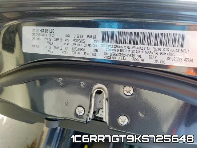 1C6RR7GT9KS725648 фото 2