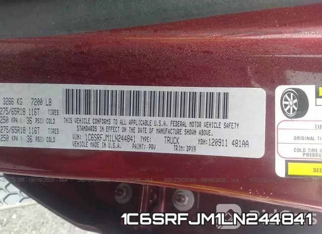 1C6SRFJM1LN244841 фото 10