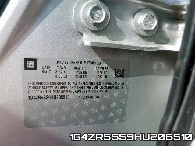 1G4ZR5SS9HU206510 фото 2