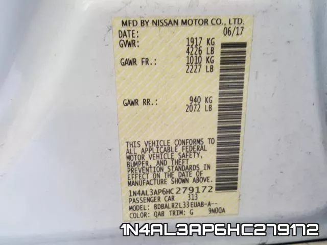 1N4AL3AP6HC279172 фото 2