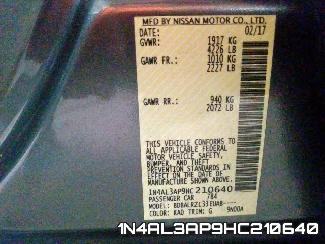 1N4AL3AP9HC210640 фото 2
