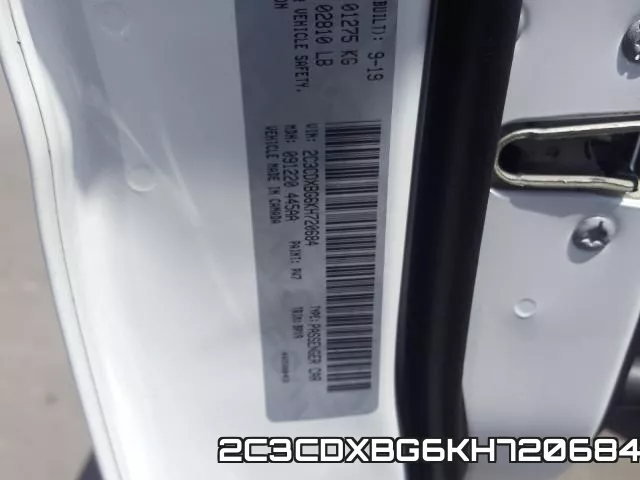 2C3CDXBG6KH720684 фото 2