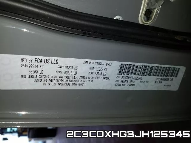 2C3CDXHG3JH125345 фото 2