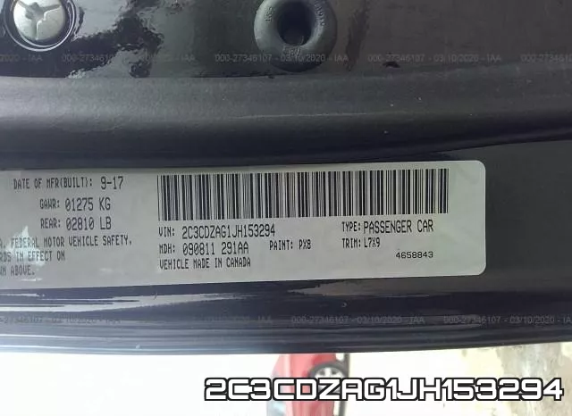 2C3CDZAG1JH153294 фото 10